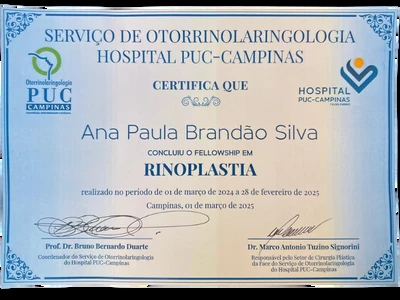 Certificado de Residência Médica Beneficência Portuguesa 2021-2024 - Verso